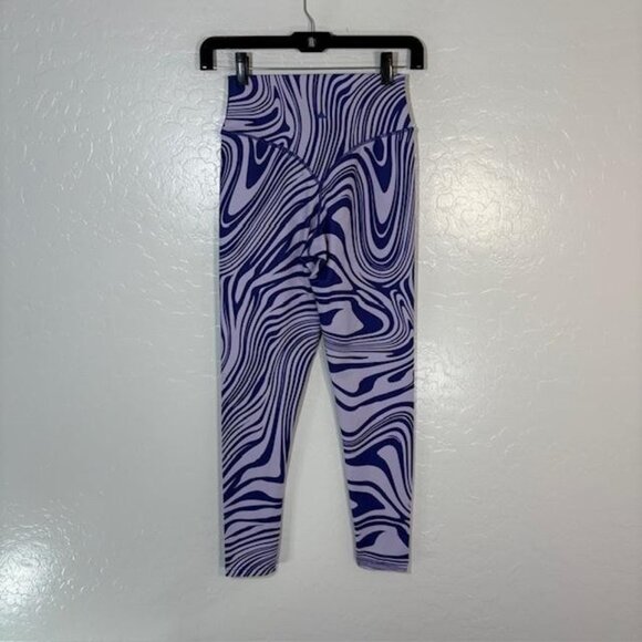 Vitality x Cosmopolitan Leggings Womens Small Purple Blue Swirl High Rise Yoga - Picture 3 of 9